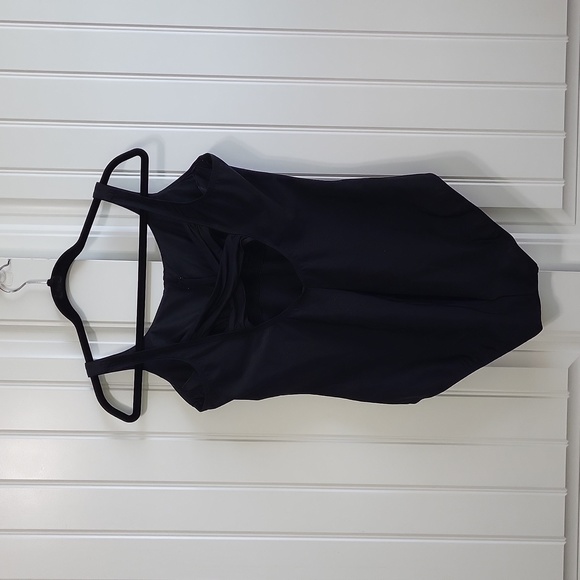 Lands' End Black One-Piece Swimsuit Criss-Cross Back Size 14D - Picture 6 of 8